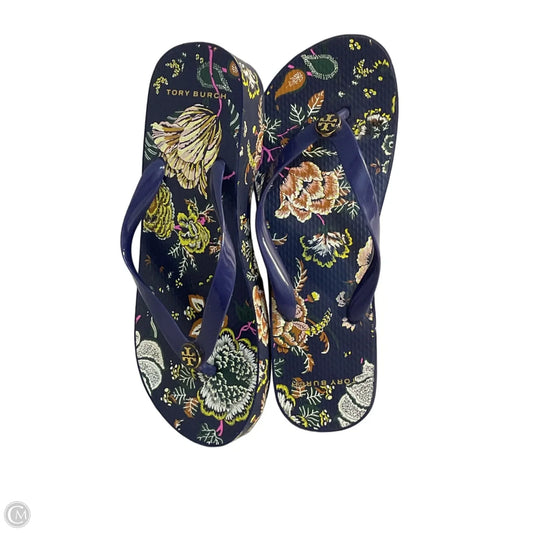 Sandals Designer By Tory Burch In Blue, Size: 9