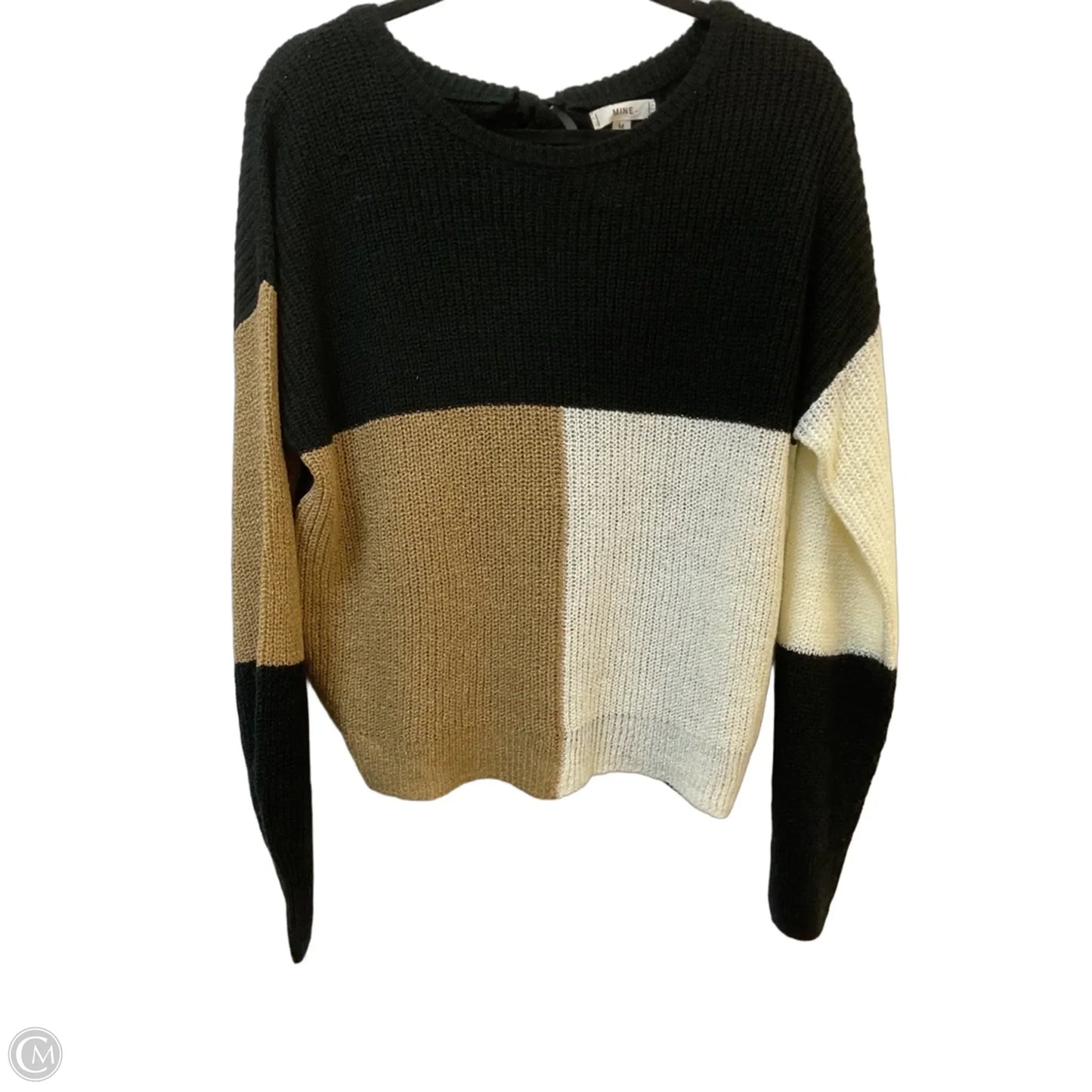 Sweater By Mine In Black & Tan, Size: M
