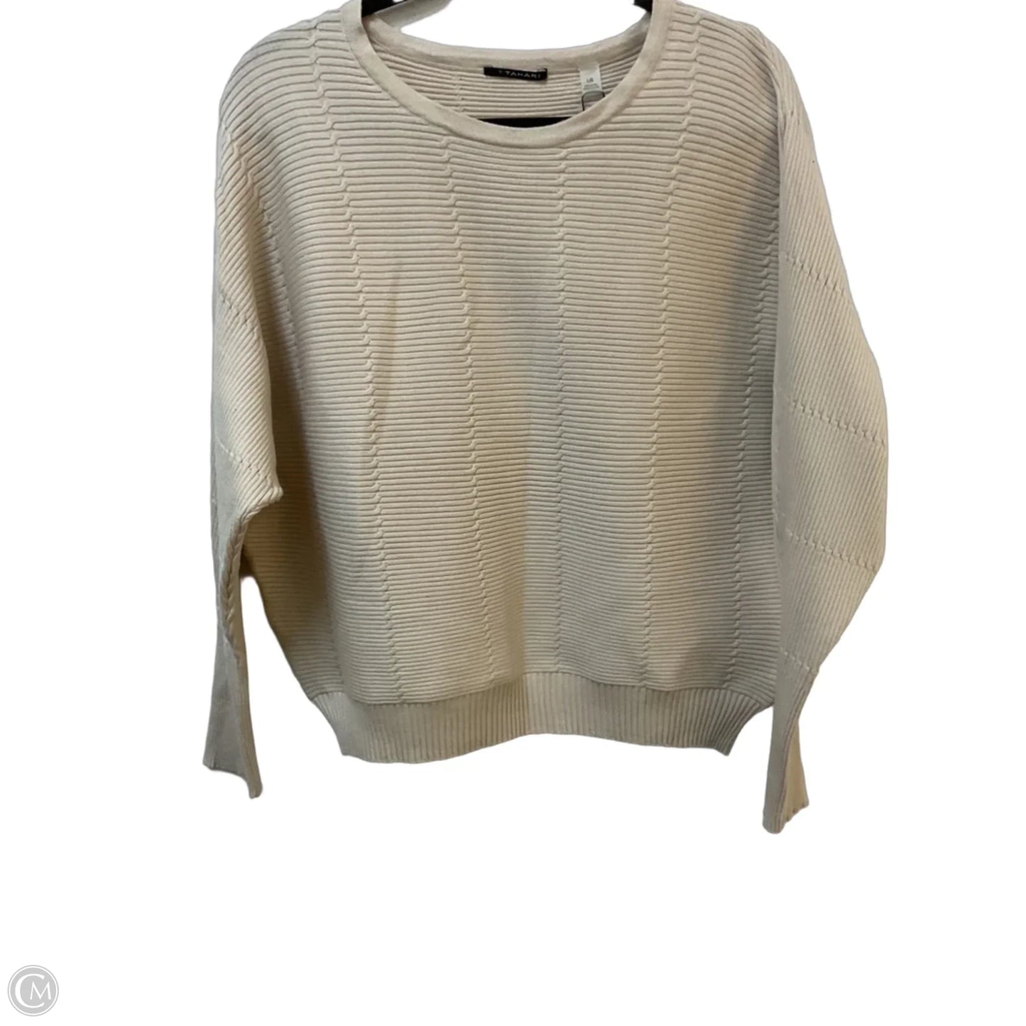 Sweater By Tahari In Taupe, Size: L