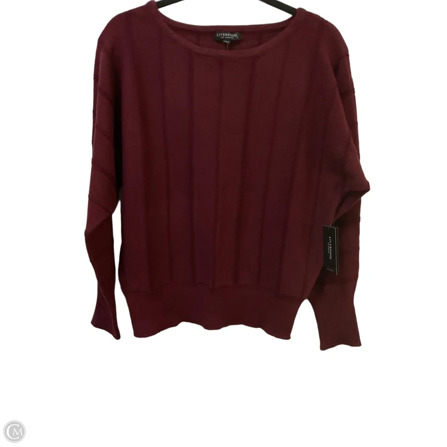 Sweater By Liverpool In Maroon, Size: S