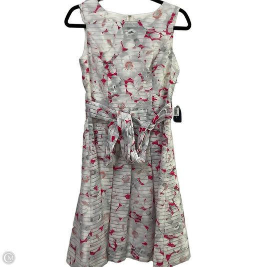 Dress Party Midi By Tommy Hilfiger In Pink & White, Size: 4
