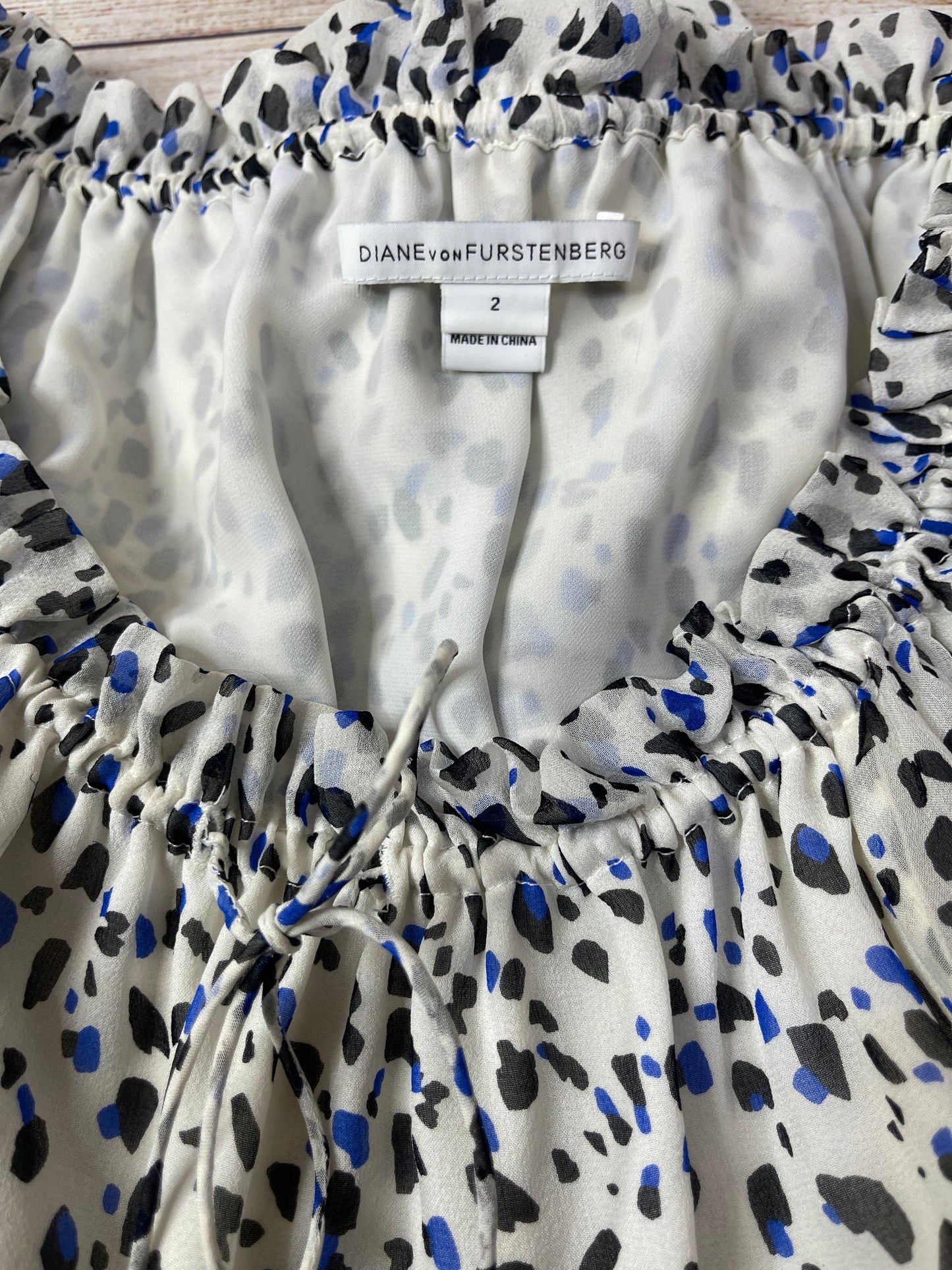 Animal Print Dress Designer Diane Von Furstenberg, Size Xs