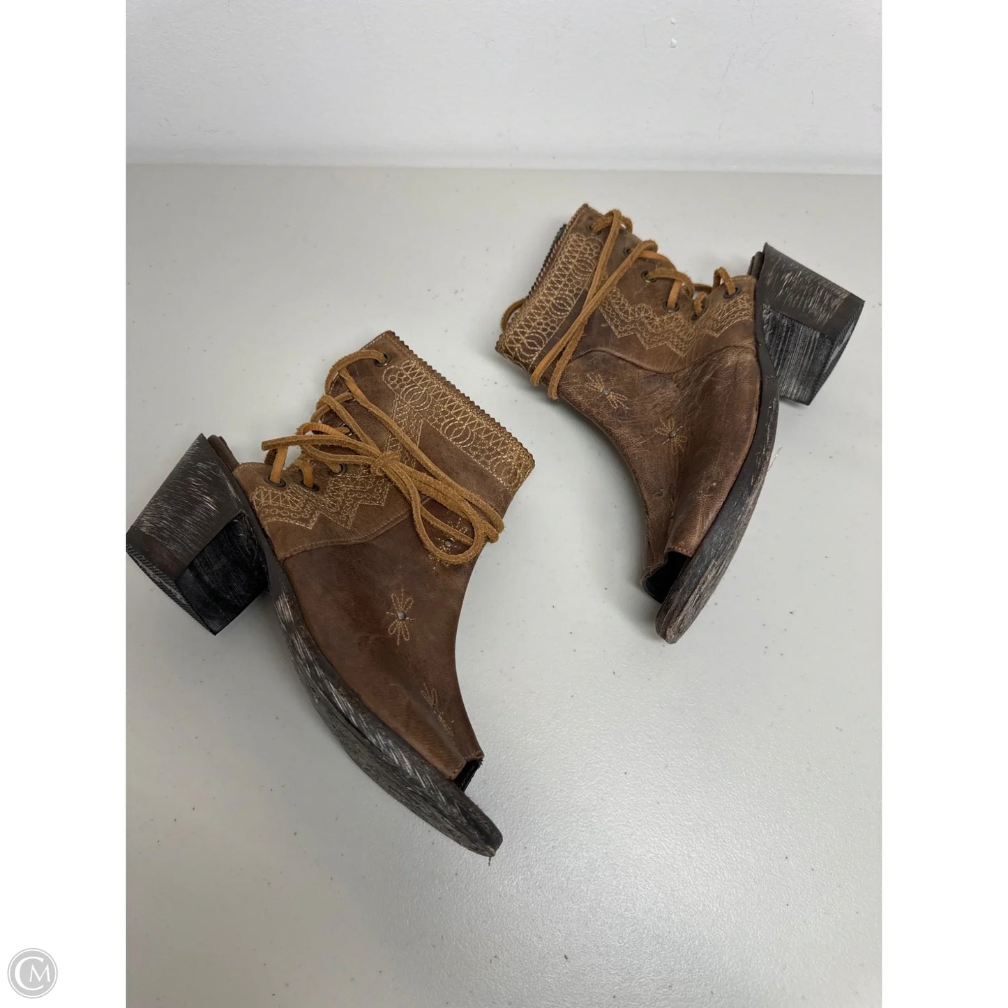 Sandals Heels Block By Dan Post In Brown, Size: 6