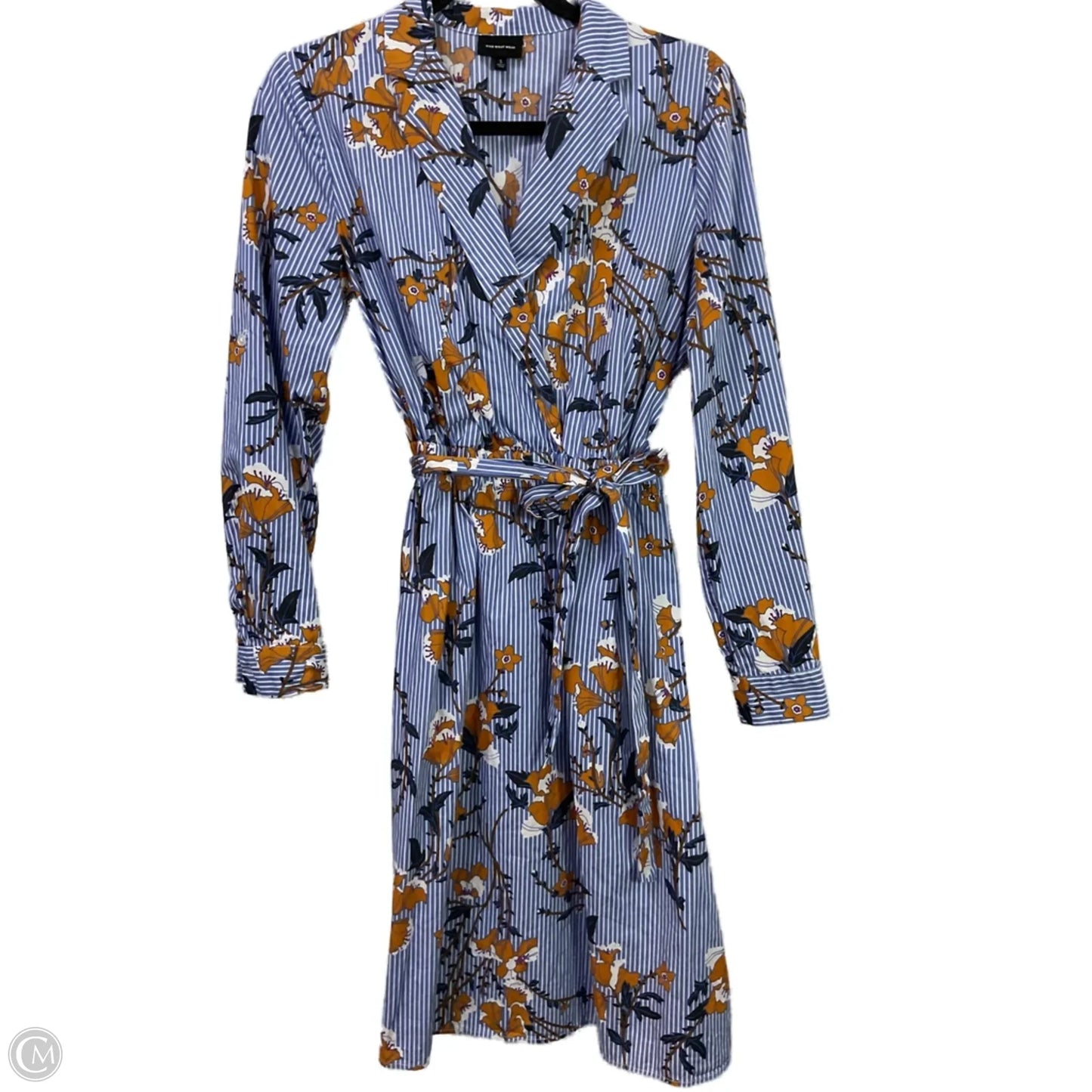 Dress Casual Midi By Who What Wear In Blue & Orange, Size: S