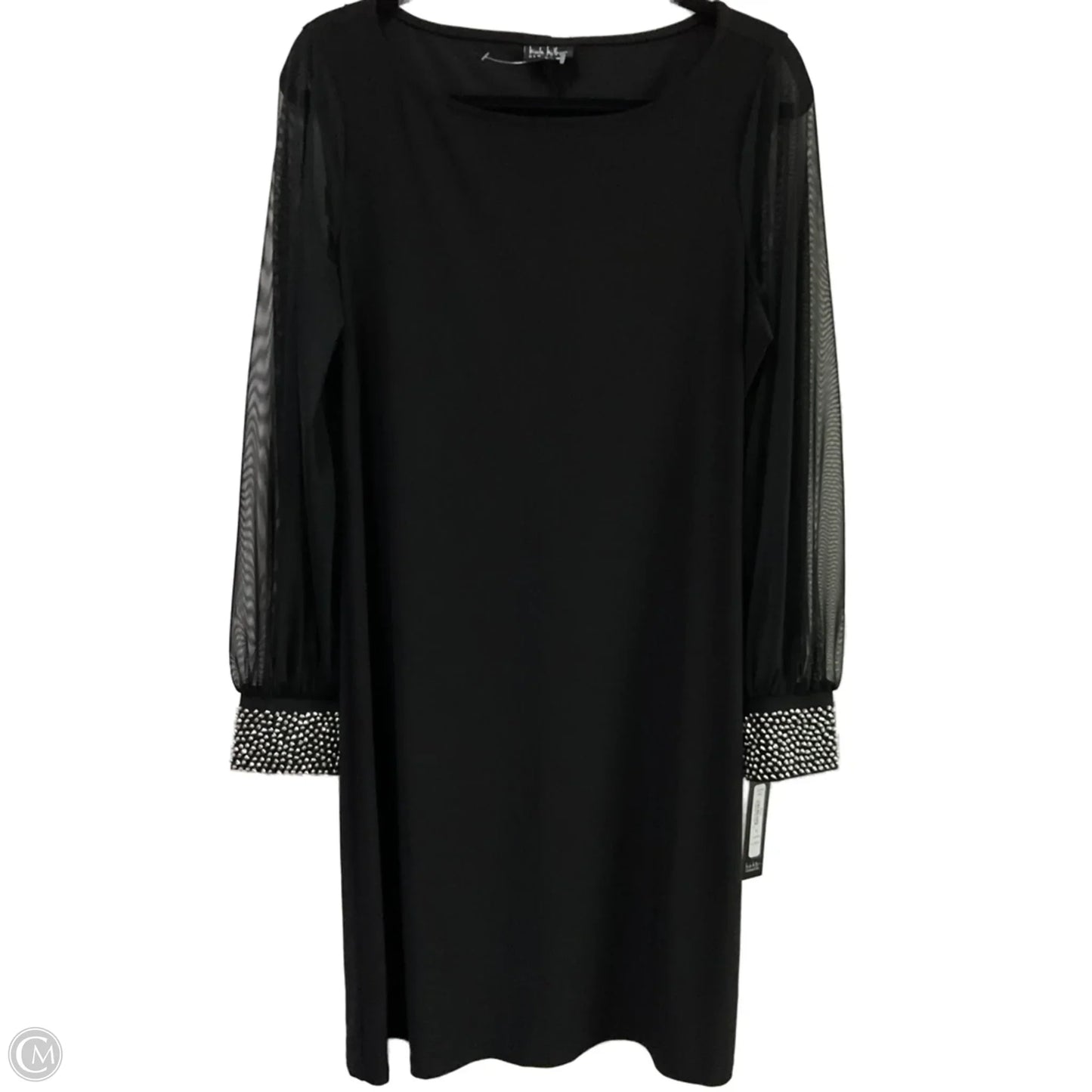 Dress Party Midi By Nicole Miller In Black & Silver, Size: L