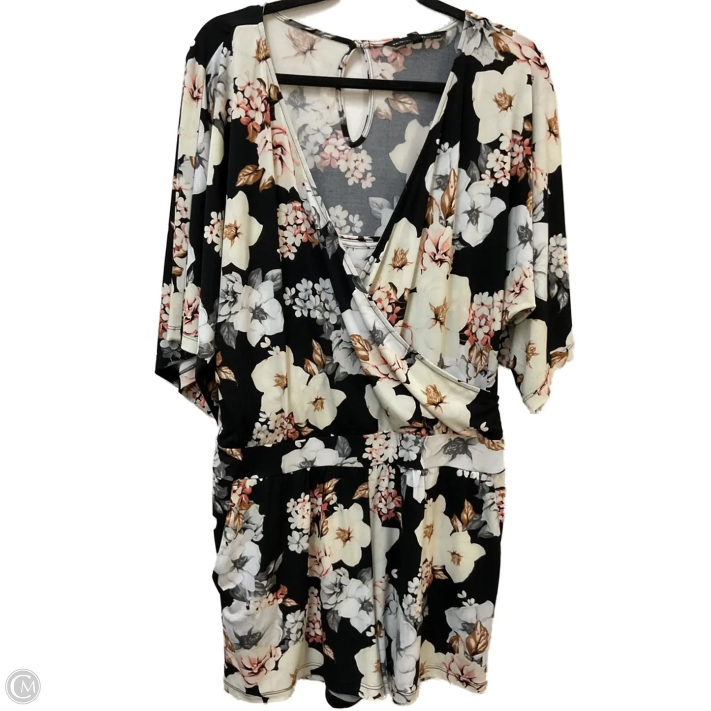 Romper By White House Black Market In Black & Cream, Size: L