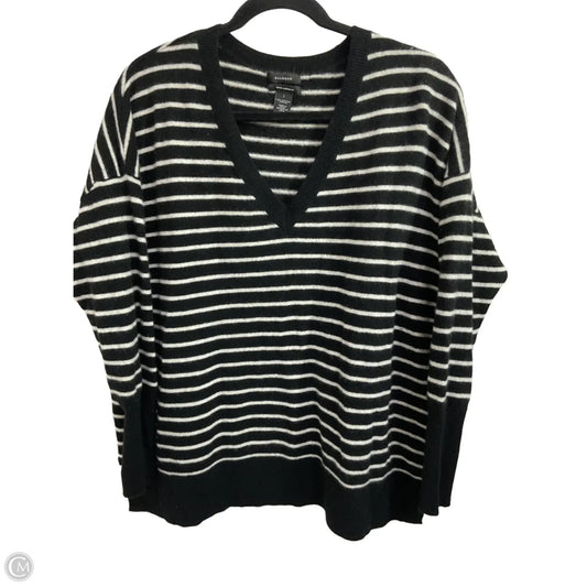 Sweater Cashmere By Halogen In Black & Cream, Size: L