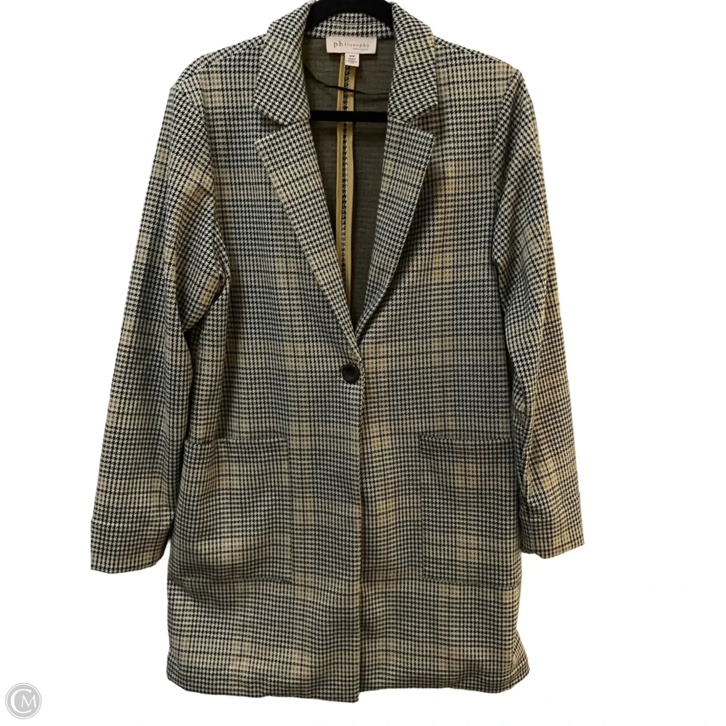 Jacket Other By Philosophy In Black & Tan, Size: M