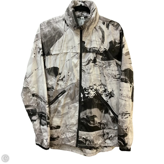 Jacket Windbreaker By Lululemon In Black & Grey, Size: M