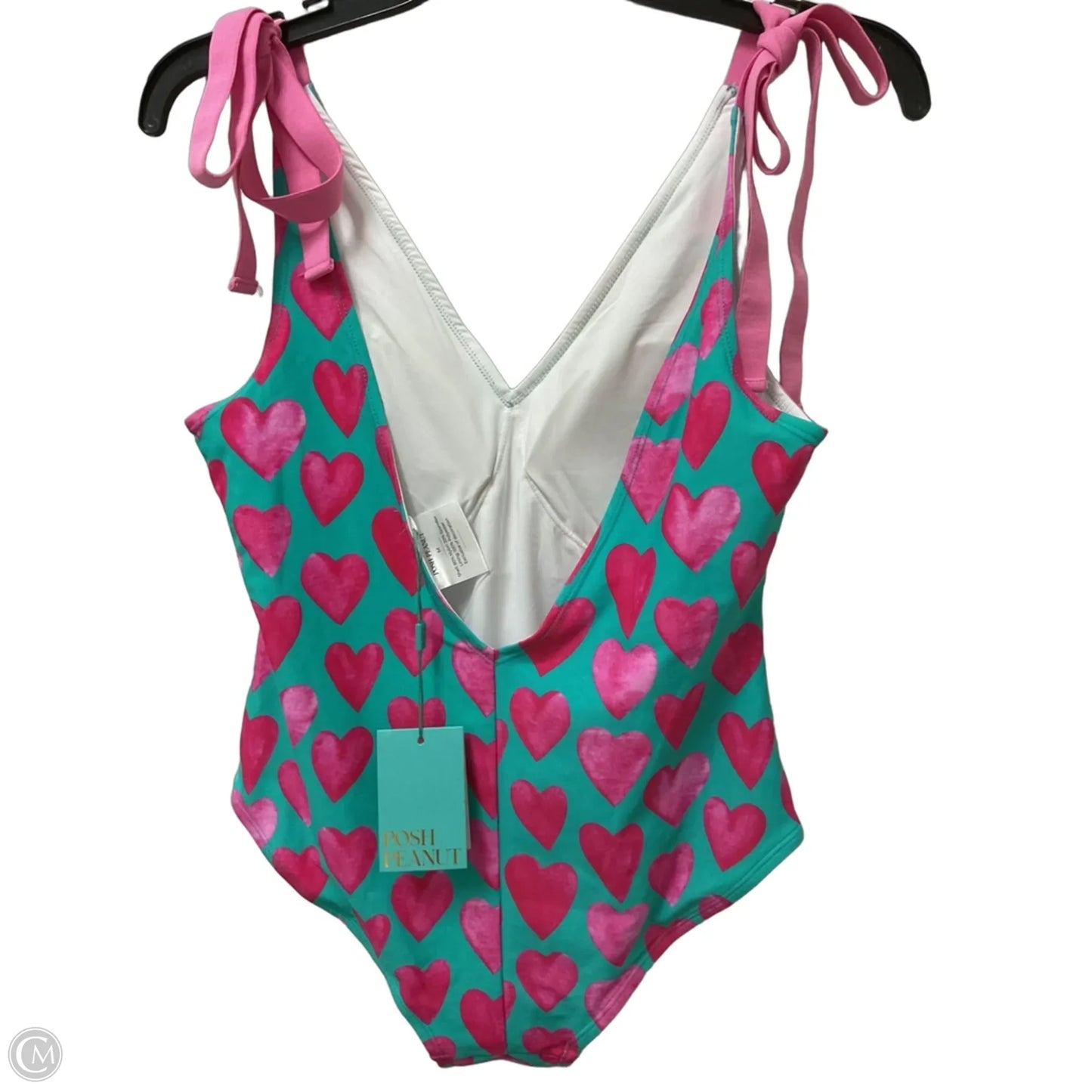 Swimsuit By Clothes Mentor In Green & Pink, Size: M