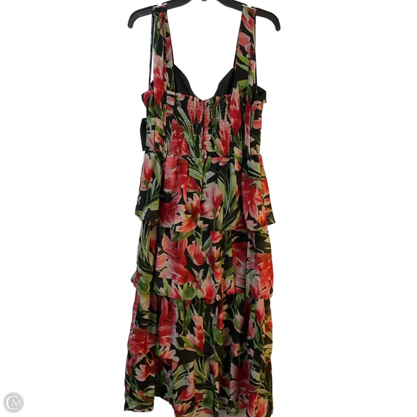 Dress Party Long By Julia Jordan In Green & Red, Size: L
