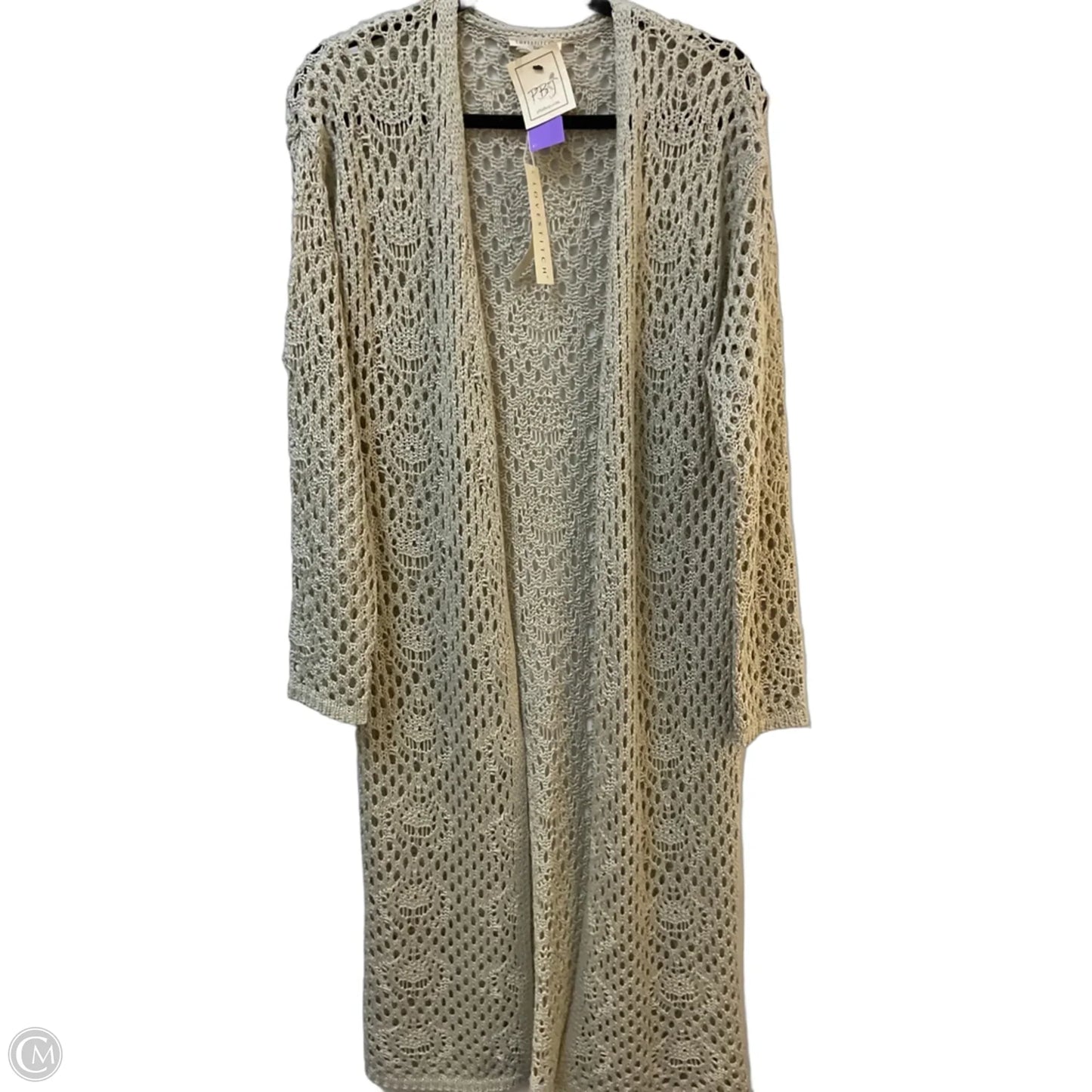 Sweater Cardigan By Lovestitch In Beige, Size: L