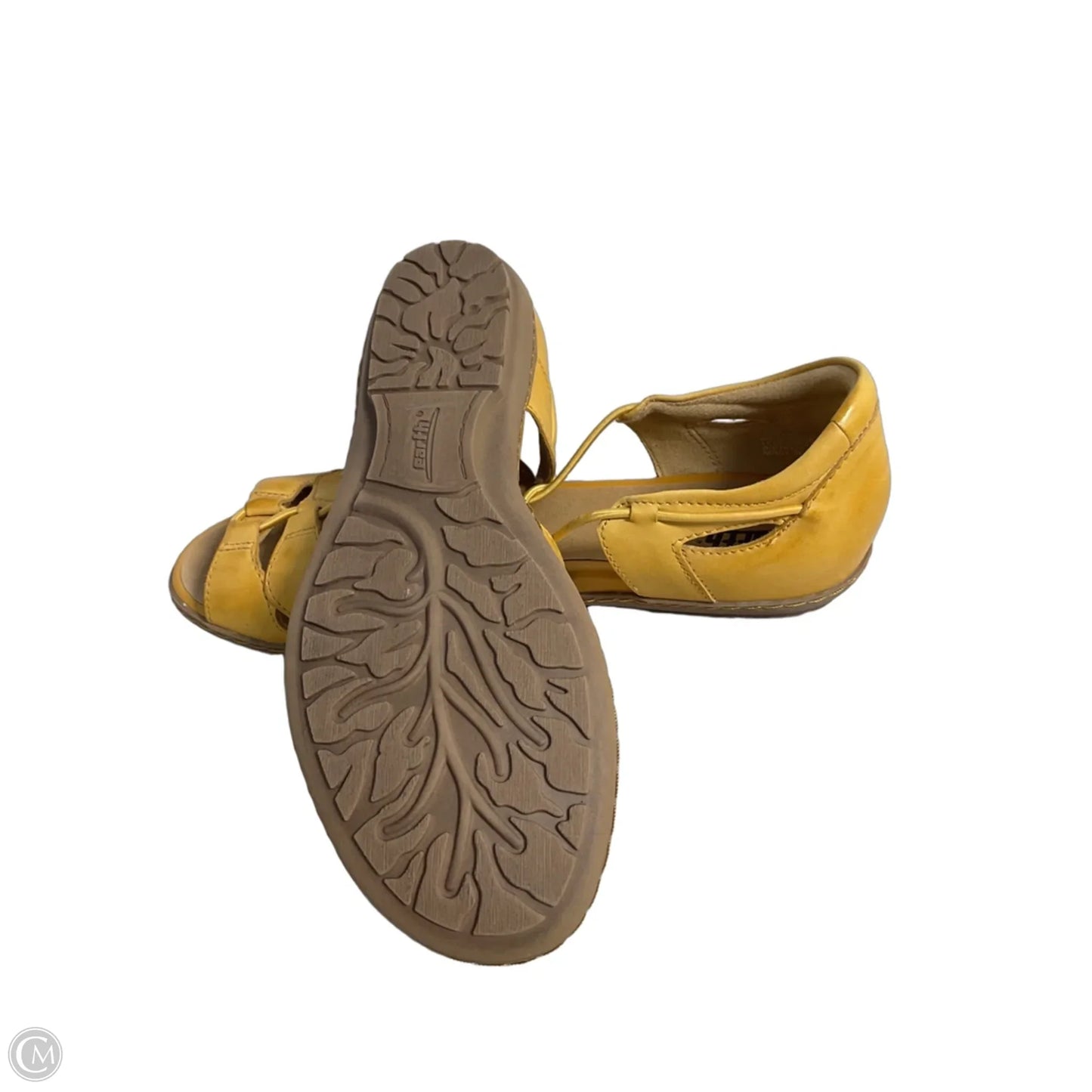 Sandals Flats By Earth In Yellow, Size: 9