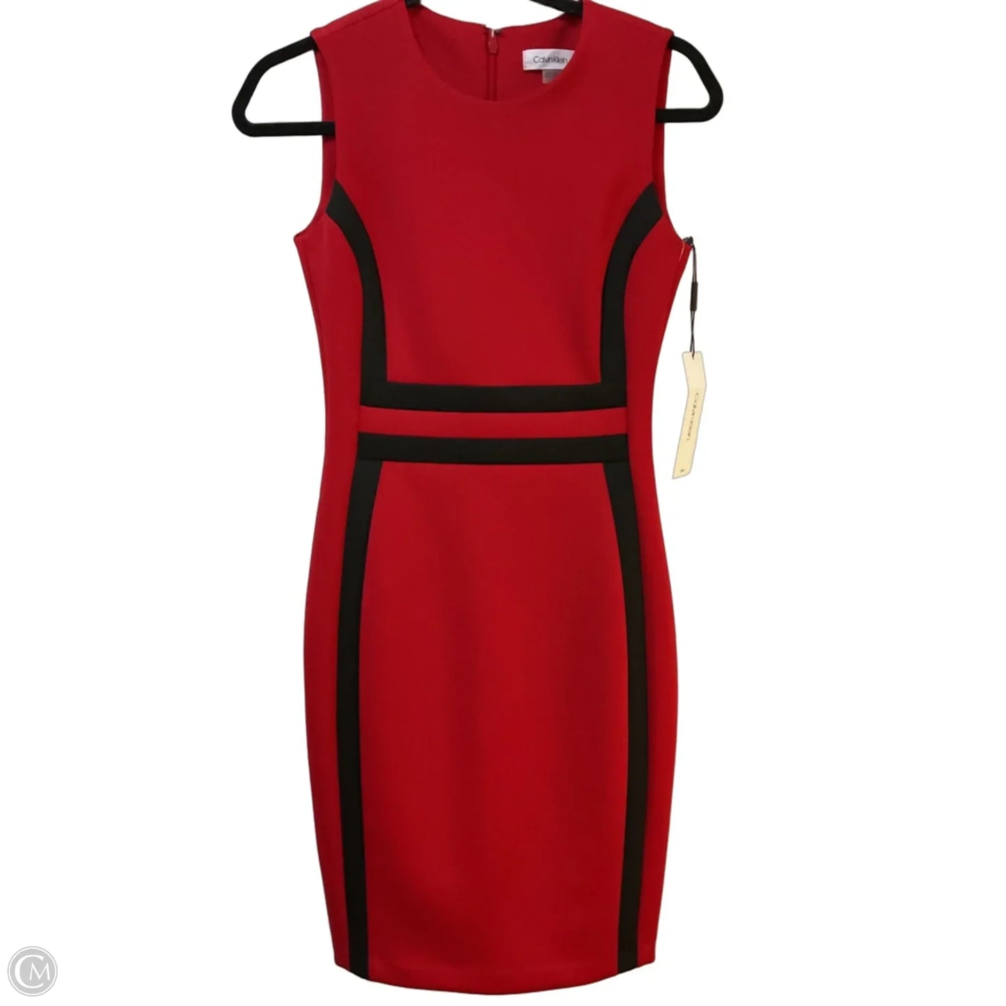 Dress Work By Calvin Klein In Red, Size: Xs