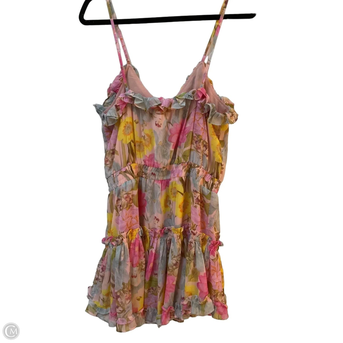 Dress Party Short By Olivaceous In Blue & Pink, Size: L