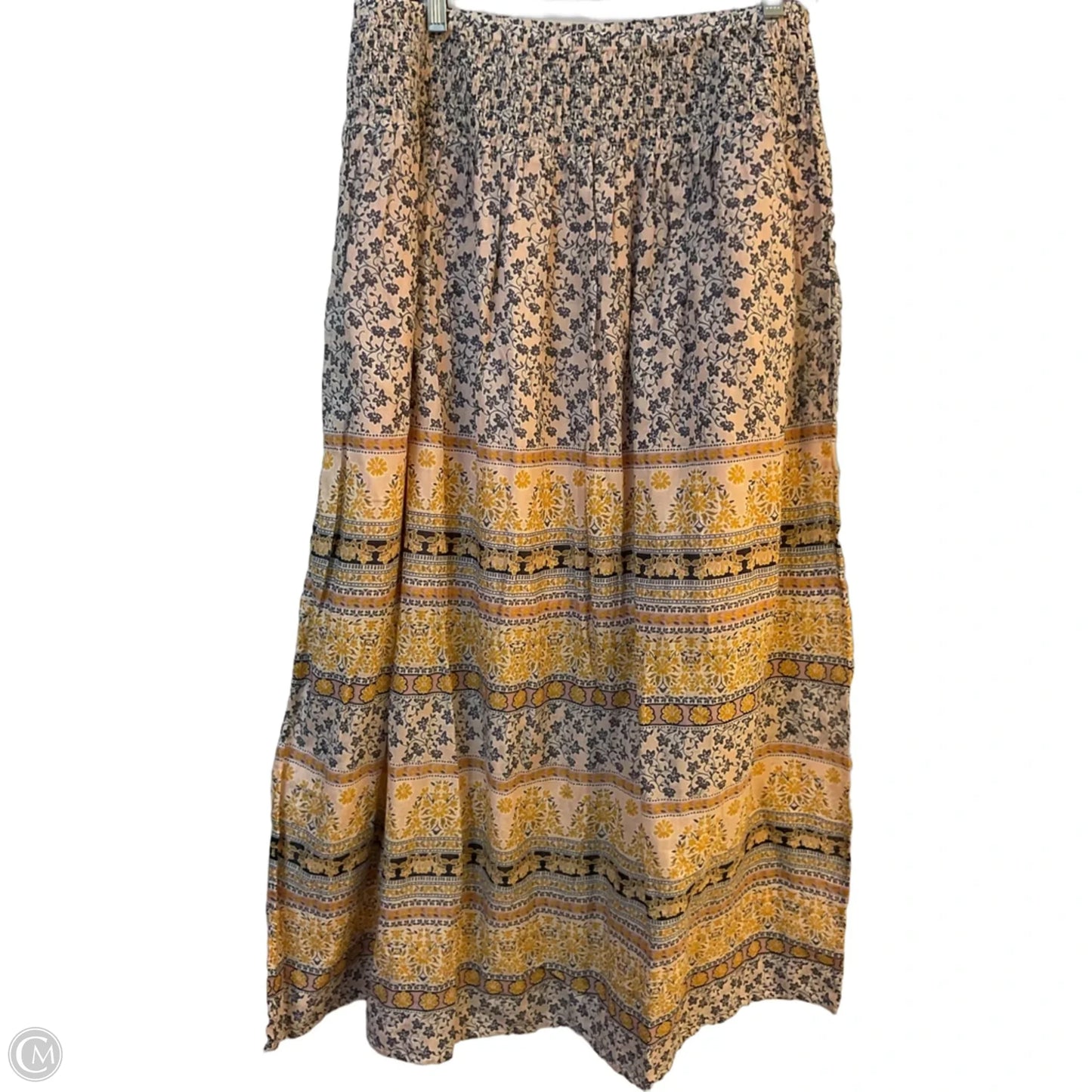 Skirt Maxi By J. Jill In Pink & Yellow, Size: M