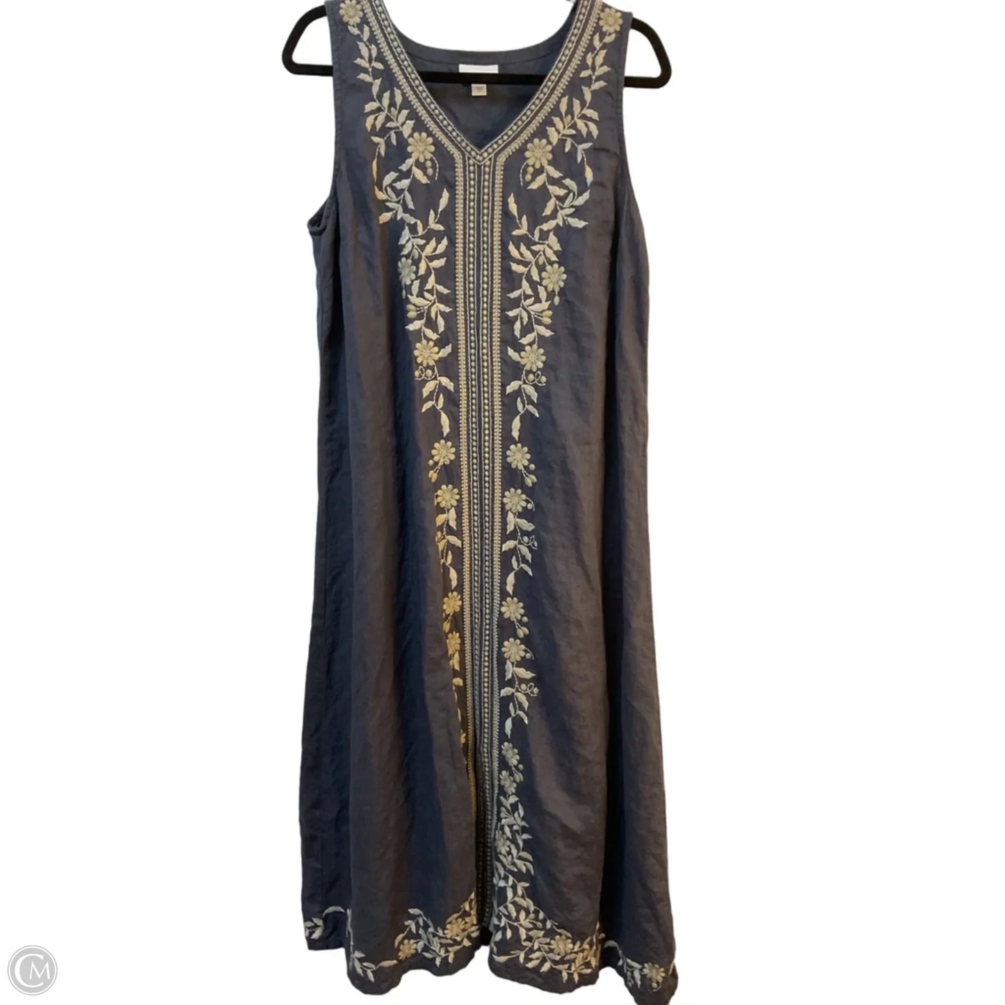 Dress Casual Maxi By Pure Jill In Blue & Cream, Size: M