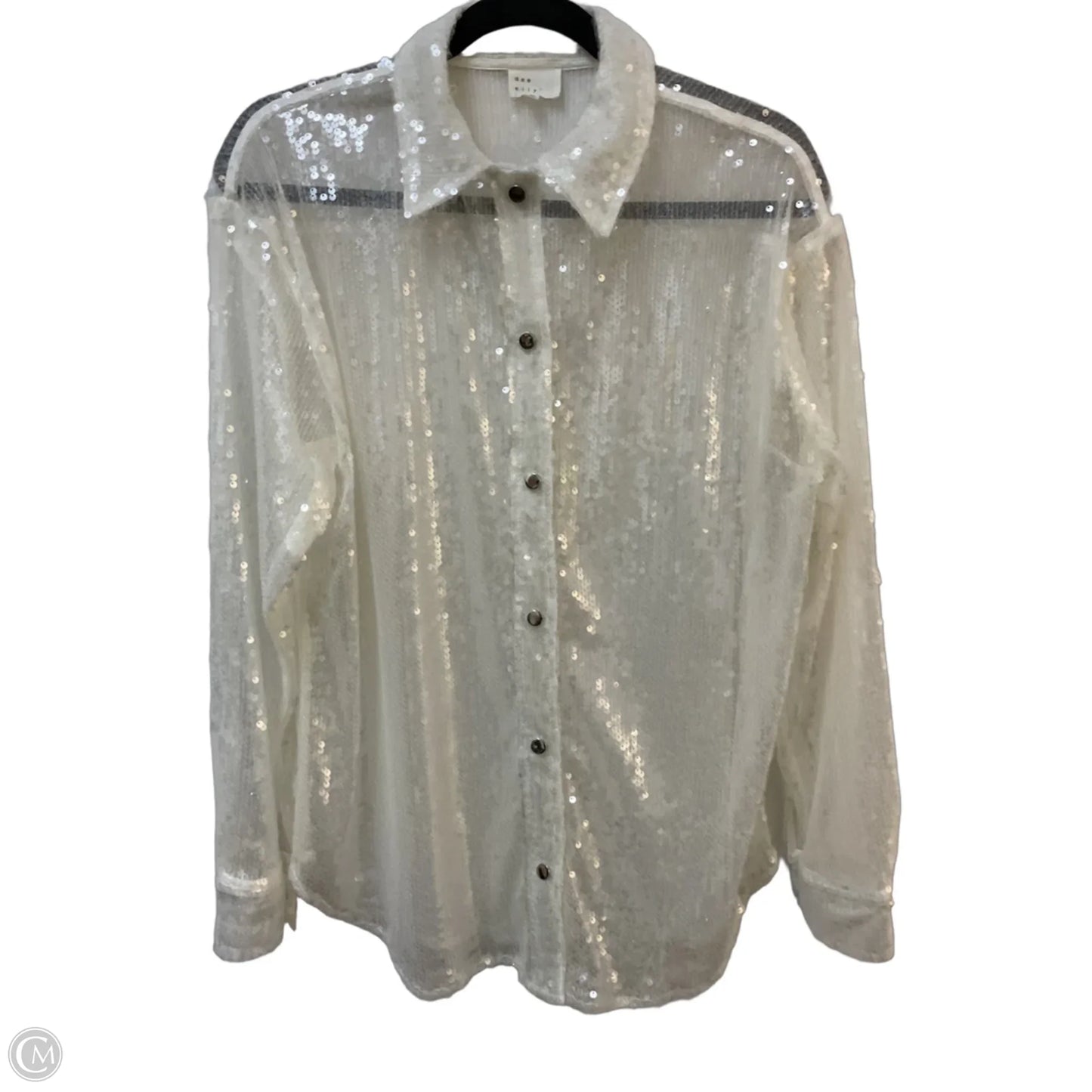 Top Long Sleeve By Dee Elly In White, Size: Xs