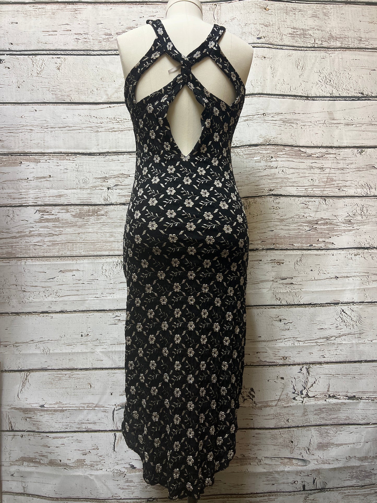 Black Cream Dress Casual Midi Free People, Size S