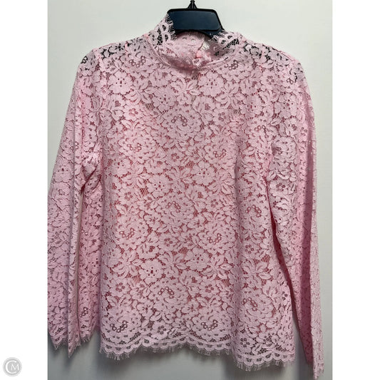Top Long Sleeve By J. Crew In Pink, Size: 4