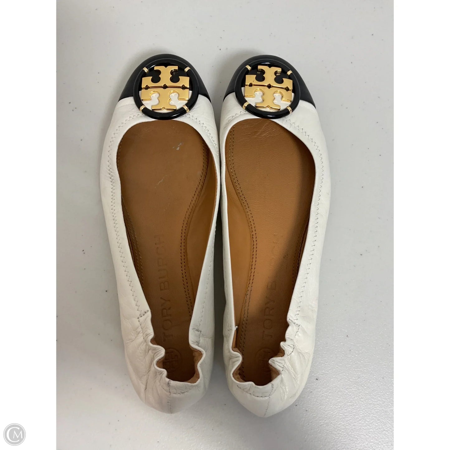 Shoes Designer By Tory Burch In Black & Cream, Size: 7.5