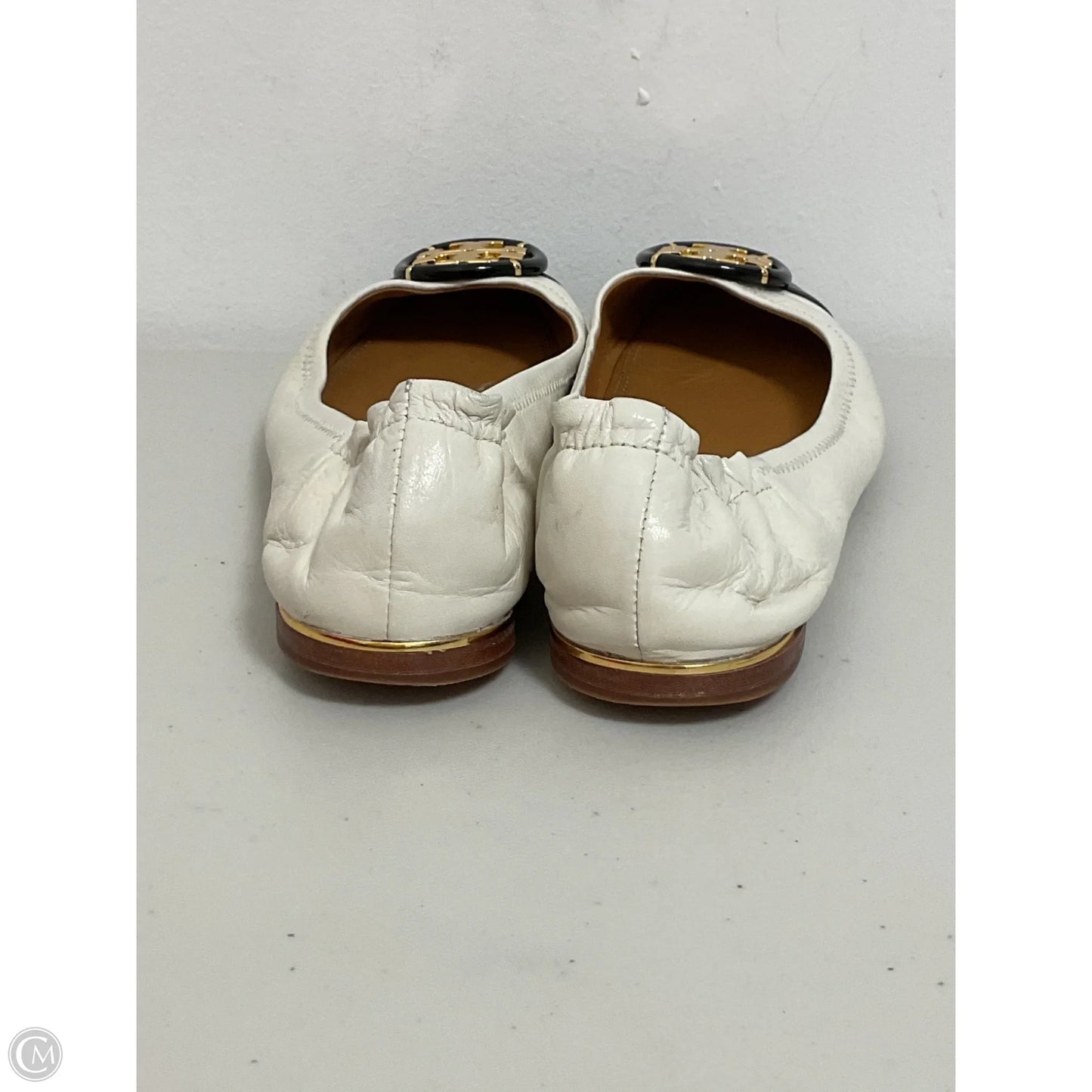 Shoes Designer By Tory Burch In Black & Cream, Size: 7.5