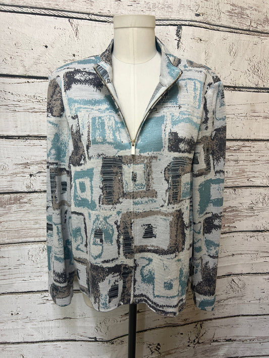 Blue & Grey Jacket Other St John Knits, Size Xl