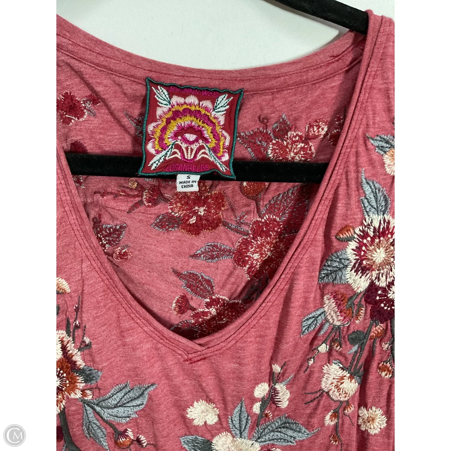 Tunic Short Sleeve By Johnny Was In Red, Size: S