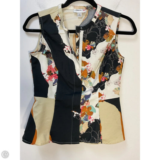 Top Sleeveless By Clothes Mentor In Black & Cream, Size: Xs