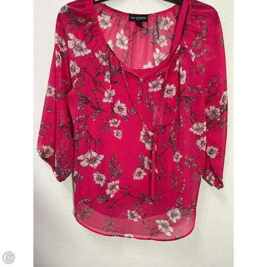 Top 2pc Long Sleeve By In Studio In Pink, Size: Mp