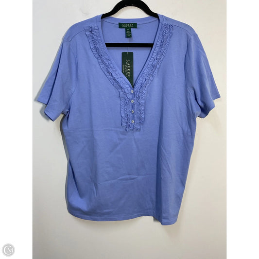 Top Short Sleeve By Lauren By Ralph Lauren In Purple, Size: 2x
