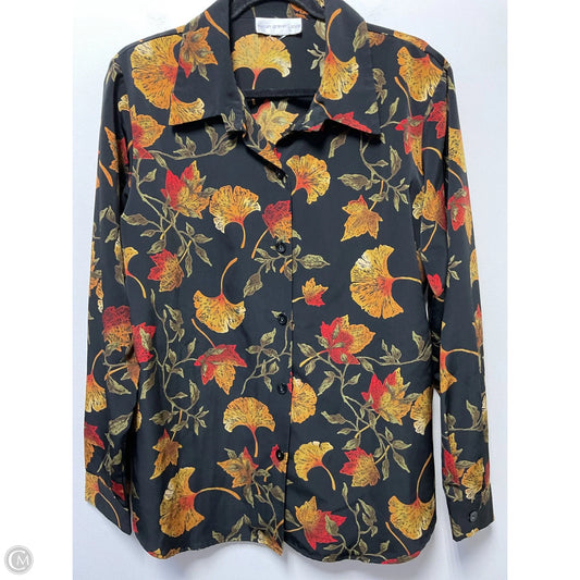 Blouse Long Sleeve By Susan Graver In Black, Size: 2x