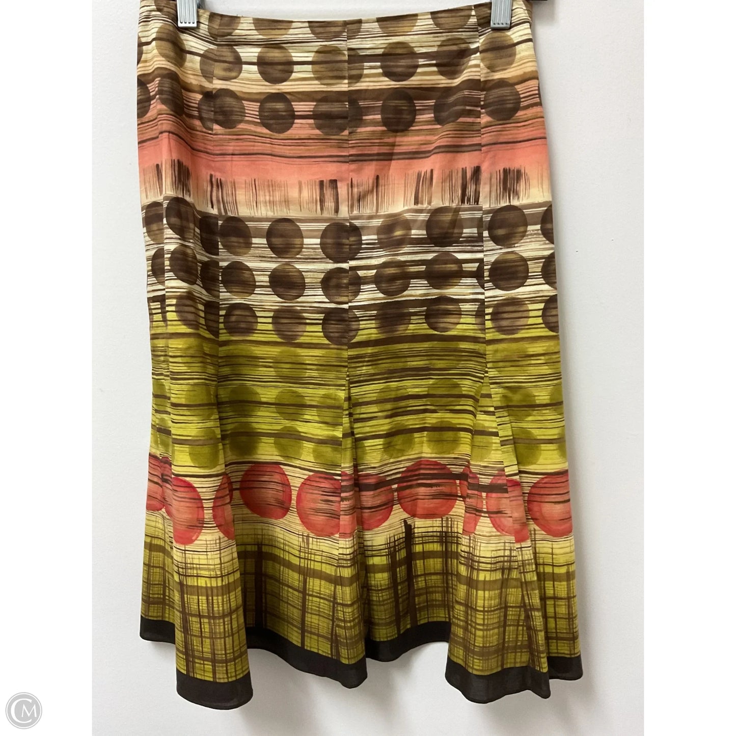 Skirt Midi By Talbots In Brown & Orange, Size: 1x