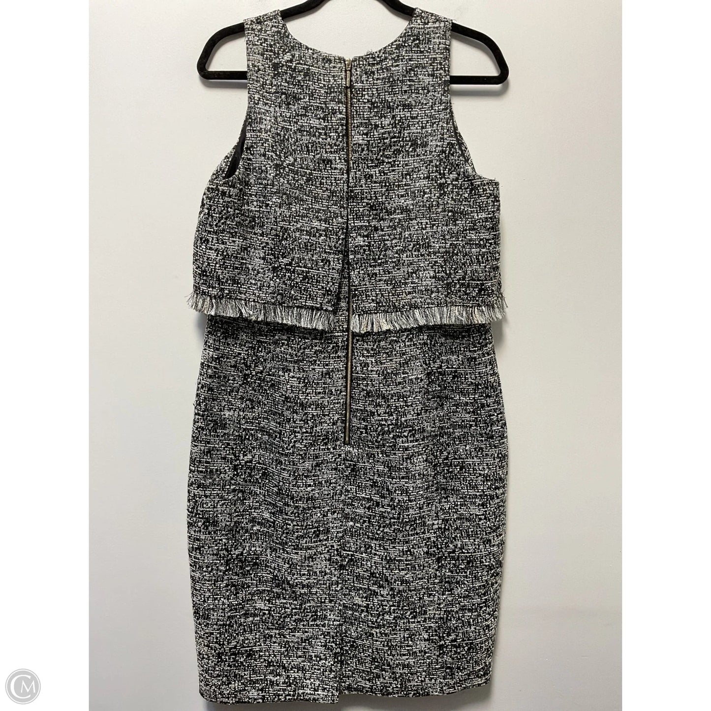 Dress Casual Midi By Karl Lagerfeld In Brown & White, Size: M