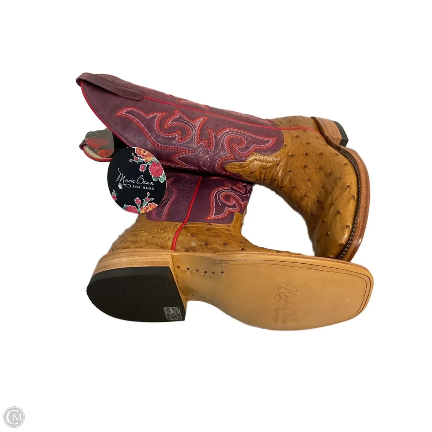 Boots Western By Cmb In Purple & Tan, Size: 6