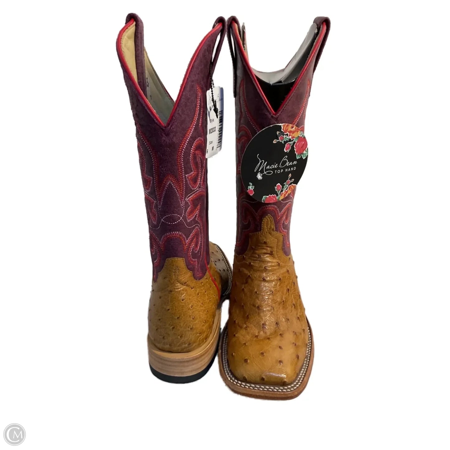 Boots Western By Cmb In Purple & Tan, Size: 6