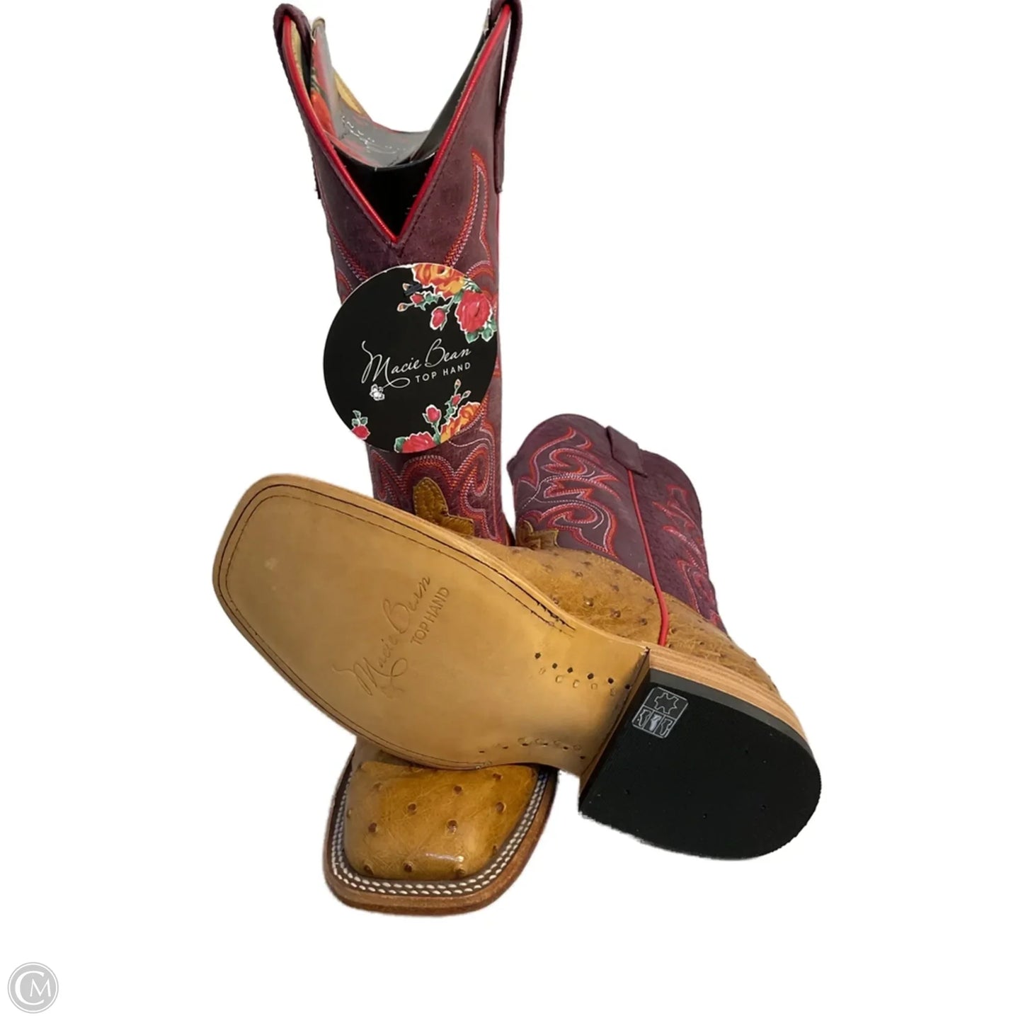 Boots Western By Cmb In Purple & Tan, Size: 6