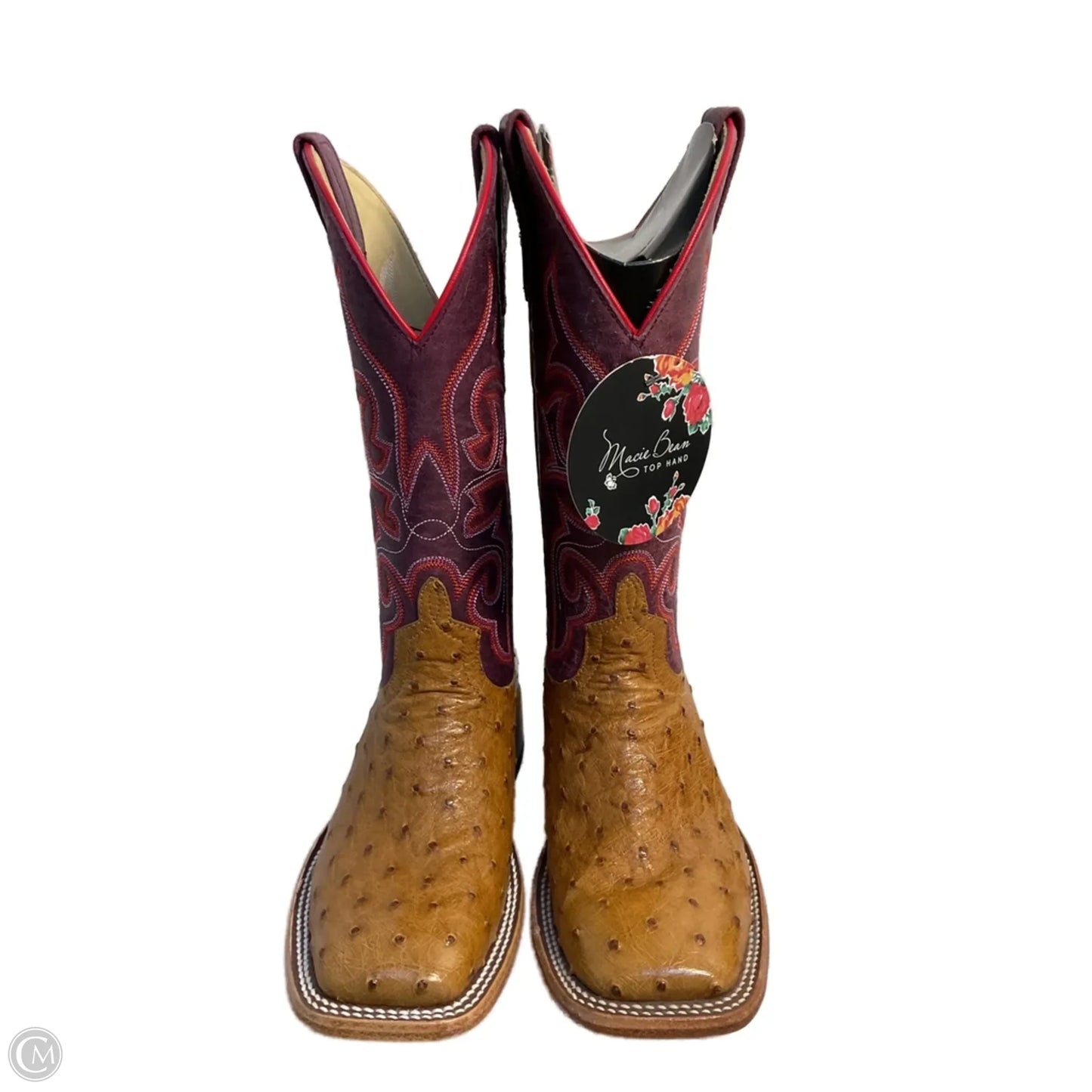 Boots Western By Cmb In Purple & Tan, Size: 6