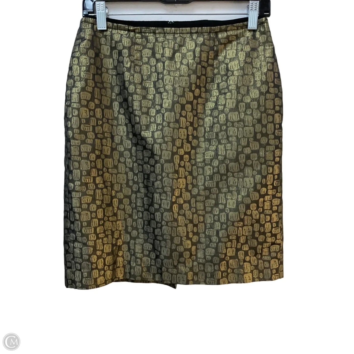 Skirt Mini & Short By Loft In Black & Gold, Size: S