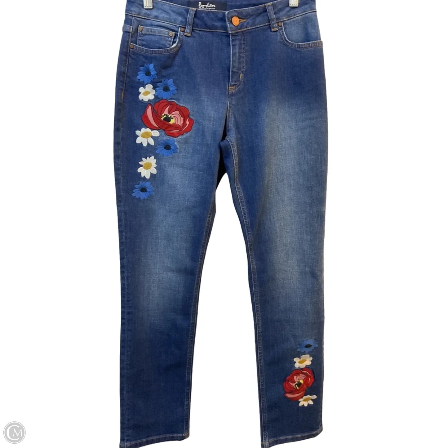 Jeans Cropped By Boden In Blue Denim, Size: 10