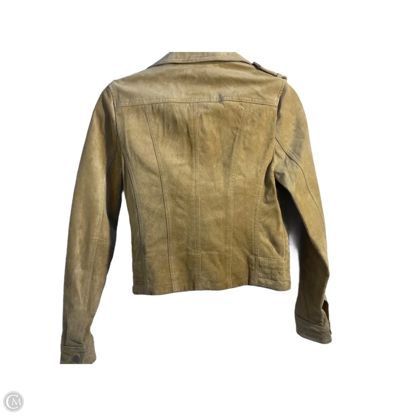Jacket Moto Leather By Express In Tan, Size: Xs