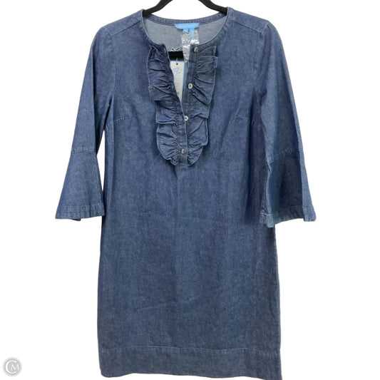 Dress Casual Midi By Draper James In Blue Denim, Size: Xs