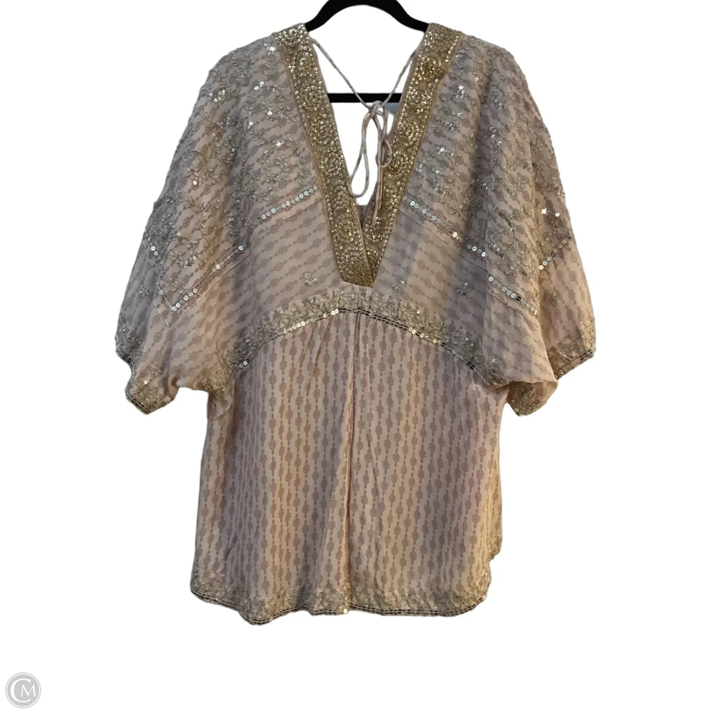 Tunic 3/4 Sleeve By Free People In Pink, Size: S