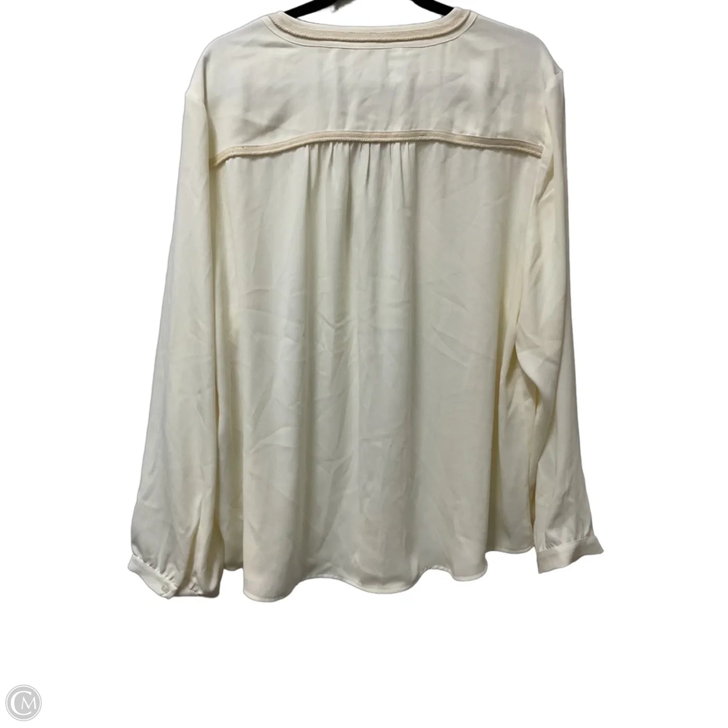 Top Long Sleeve By Chicos In Ivory, Size: Xxl