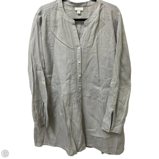 Tunic Long Sleeve By J. Jill In Grey, Size: 2x