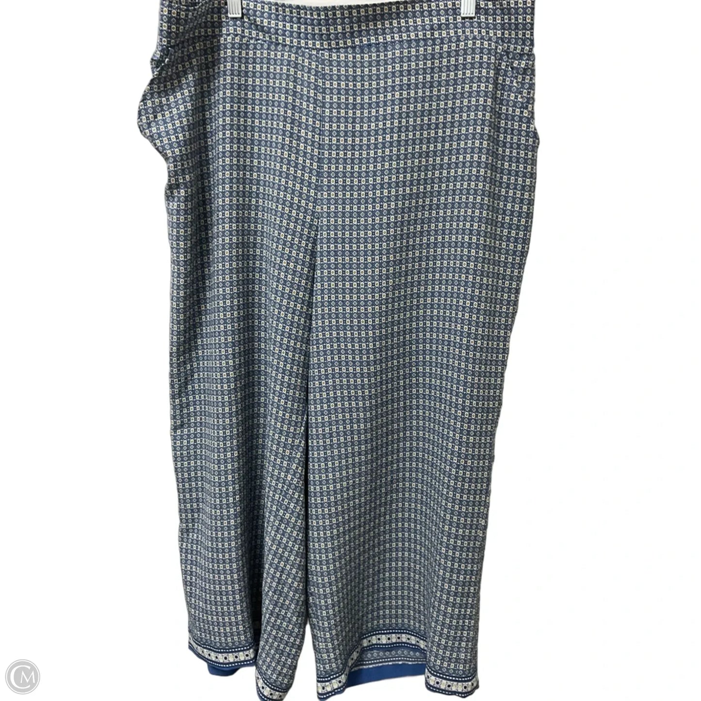 Pants Cropped By Max Studio In Blue & Yellow, Size: 2x