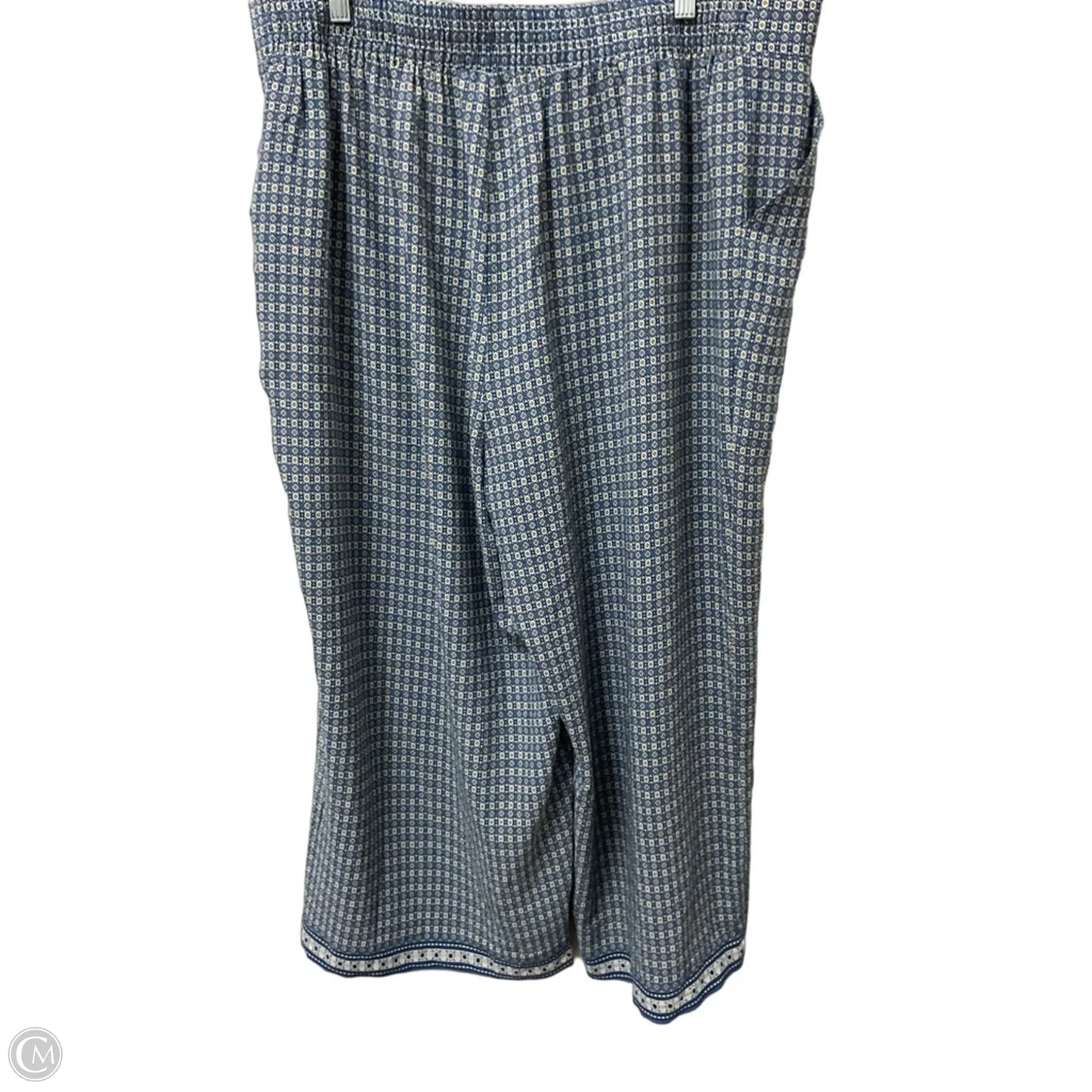Pants Cropped By Max Studio In Blue & Yellow, Size: 2x