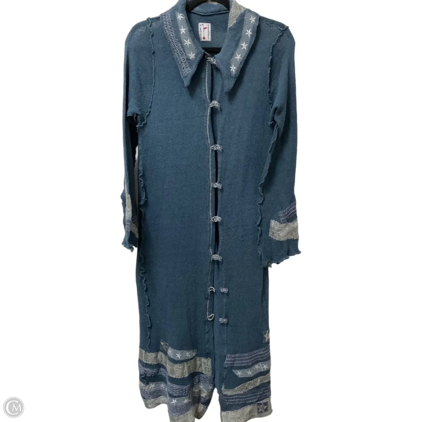 Sweater Cardigan By Clothes Mentor In Blue, Size: M