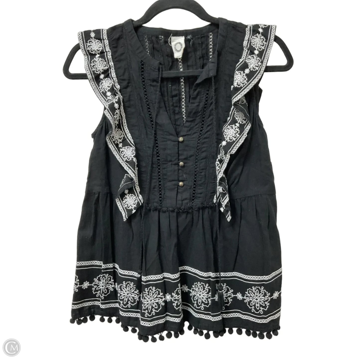 Top Sleeveless By Anthropologie In Black, Size: S