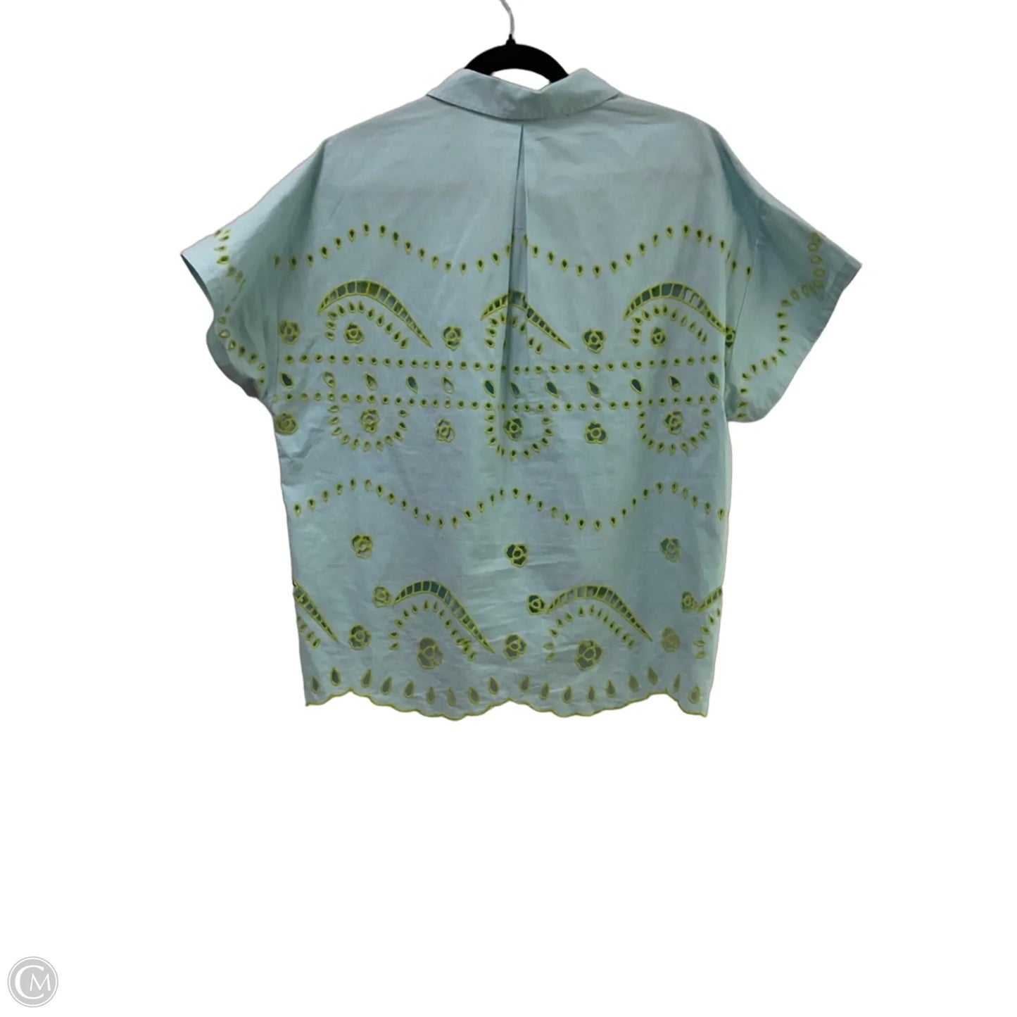 Top Short Sleeve By Maeve In Blue & Green, Size: M